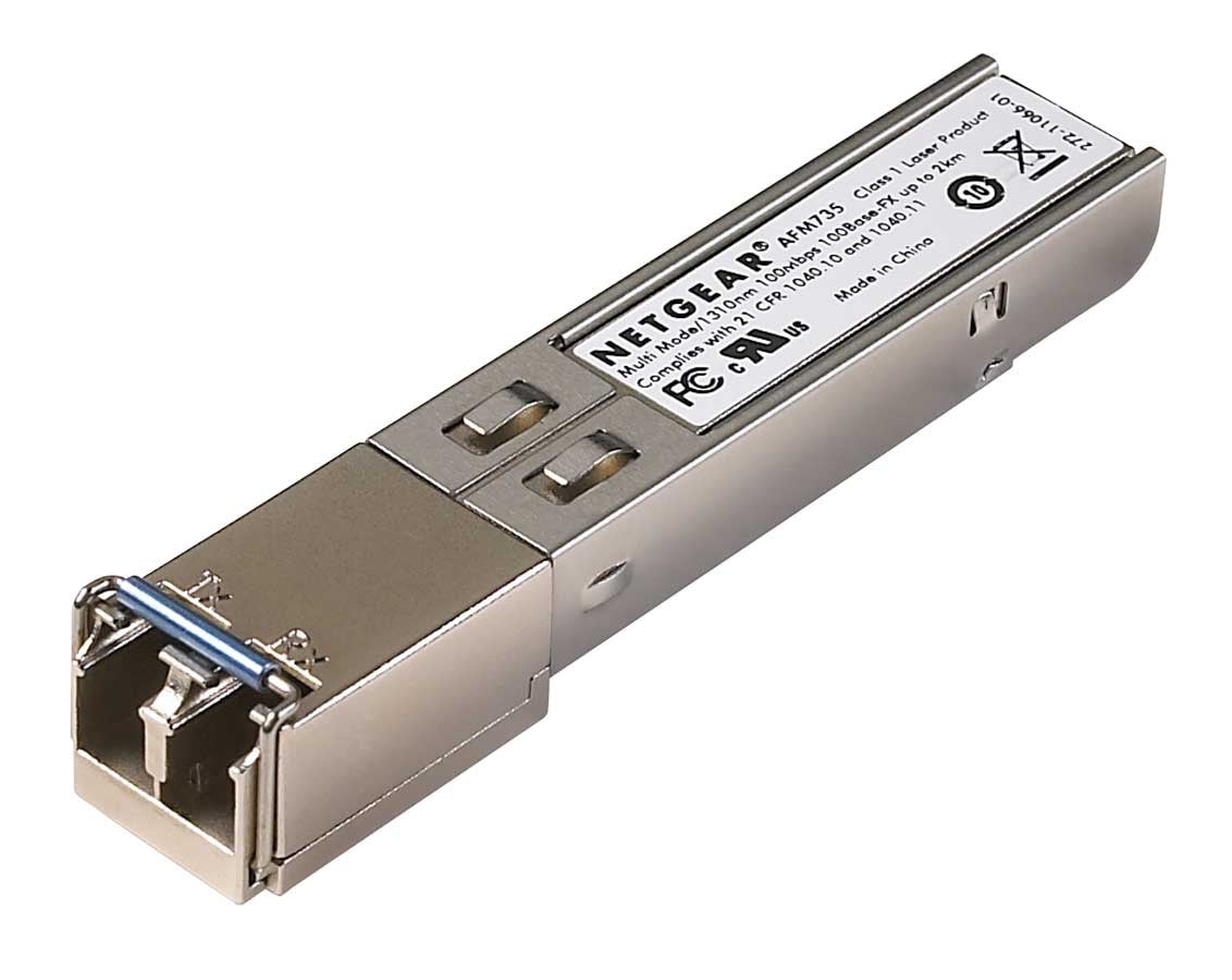 NETGEAR ProSafe AFM735 - SFP Transceiver Module (mini-GBIC) - 100Mb LAN - 100Base-FX - multi-mode LC - up to 2 km