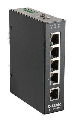 D-LINK SWITCH INDUSTRIAL 5 PORT UNMANAGED WITH 5x10/100 BASET(X) PORTS