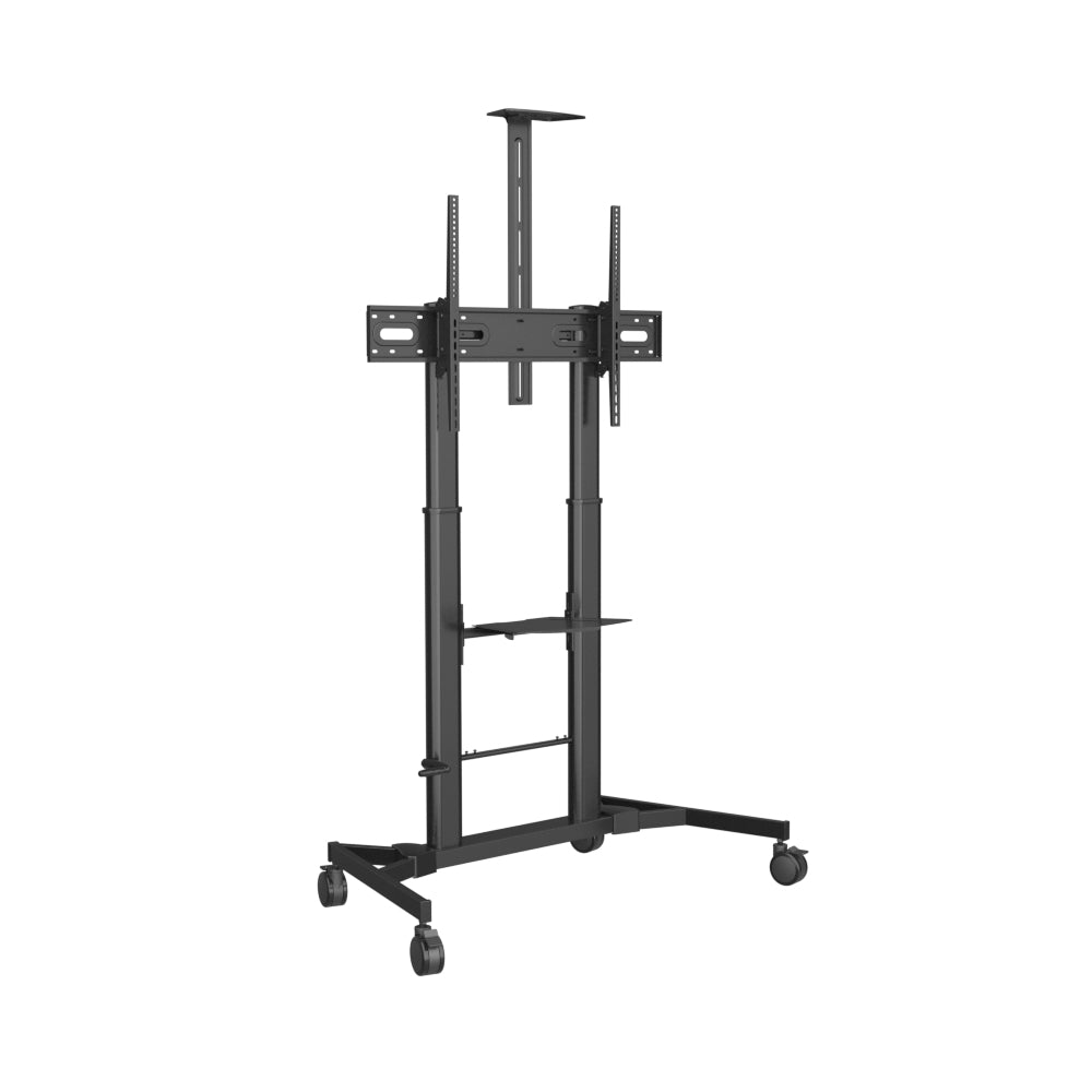 VISION Display Floor Stand - LIFETIME WARRANTY - Cart fits display 55-100" with VESA sizes up to 1000 x 600 - crank handle adjusts height - height to centre of screen 1335-1635 mm / 53-64" - laptop and video conference shelves included - SWL 80 kg /