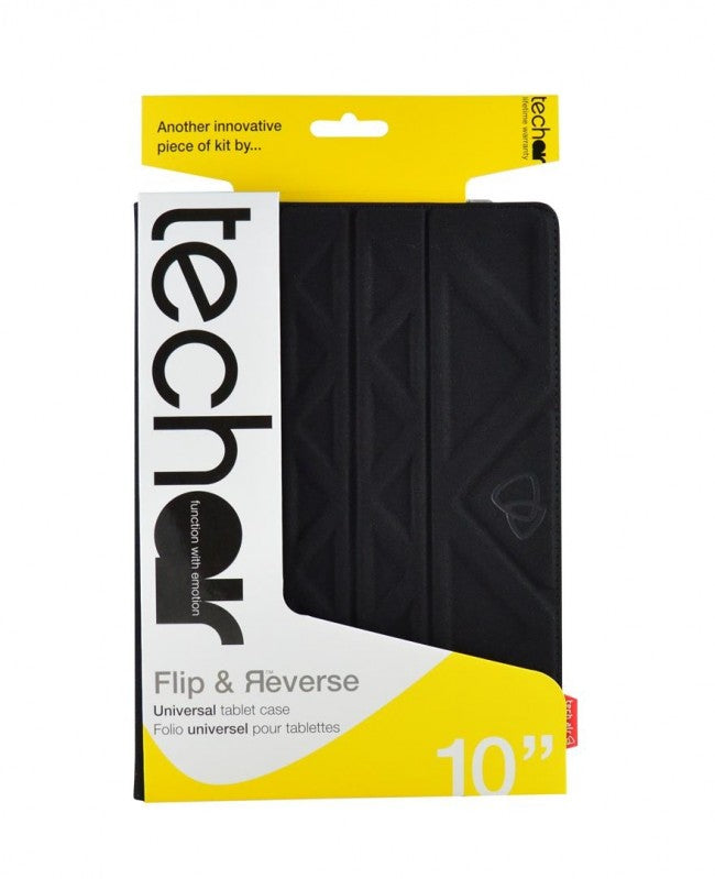 Tech air Universal - Tablet Flip Cover - Textured Polyester - Black - 10.1"