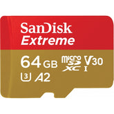 Extreme microSDXC 64GB + SD Adapter + Rescue Pro Deluxe 160MB/s A2 C10 V30 UHS-I U3