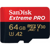 Extreme Pro microSDXC 64GB + SD Adapter + Rescue Pro Deluxe 170MB/s A2 C10 V30 UHS-I U3