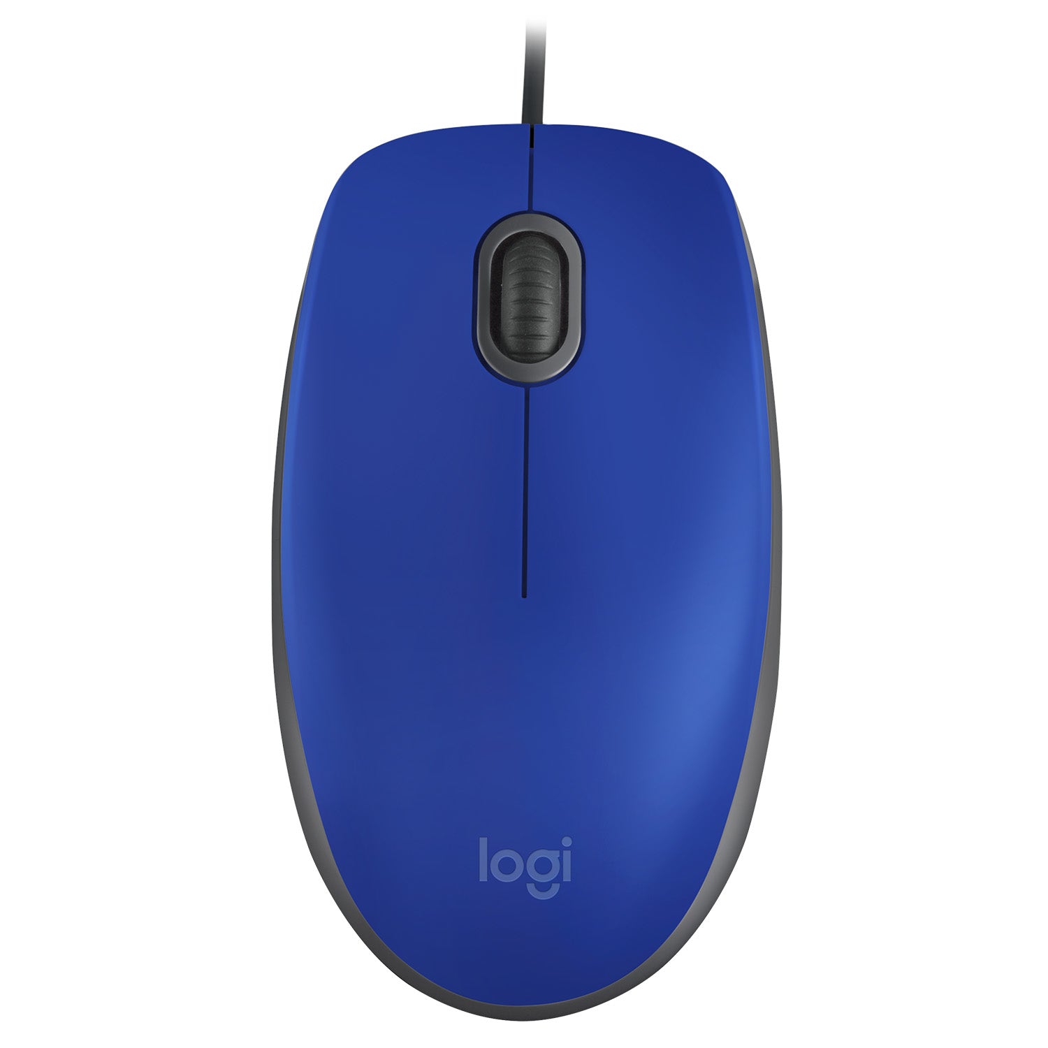 Logitech M110 Silent - Ratón - para diestros y zurdos - óptico - 3 botones - con cable - USB - azul