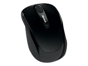 Microsoft Wireless Mobile Mouse 3500 - Mouse - right- and left-handed - optical - 3 buttons - wireless - 2.4 GHz - USB wireless receiver - black (GMF-00042)