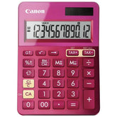 Canon LS-123K - Calculadora de secretária - 12 dígitos - Painel solar, bateria - rosa metálico