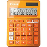 Canon LS-123K - Calculadora de secretária - 12 dígitos - Painel solar, bateria - laranja metálico