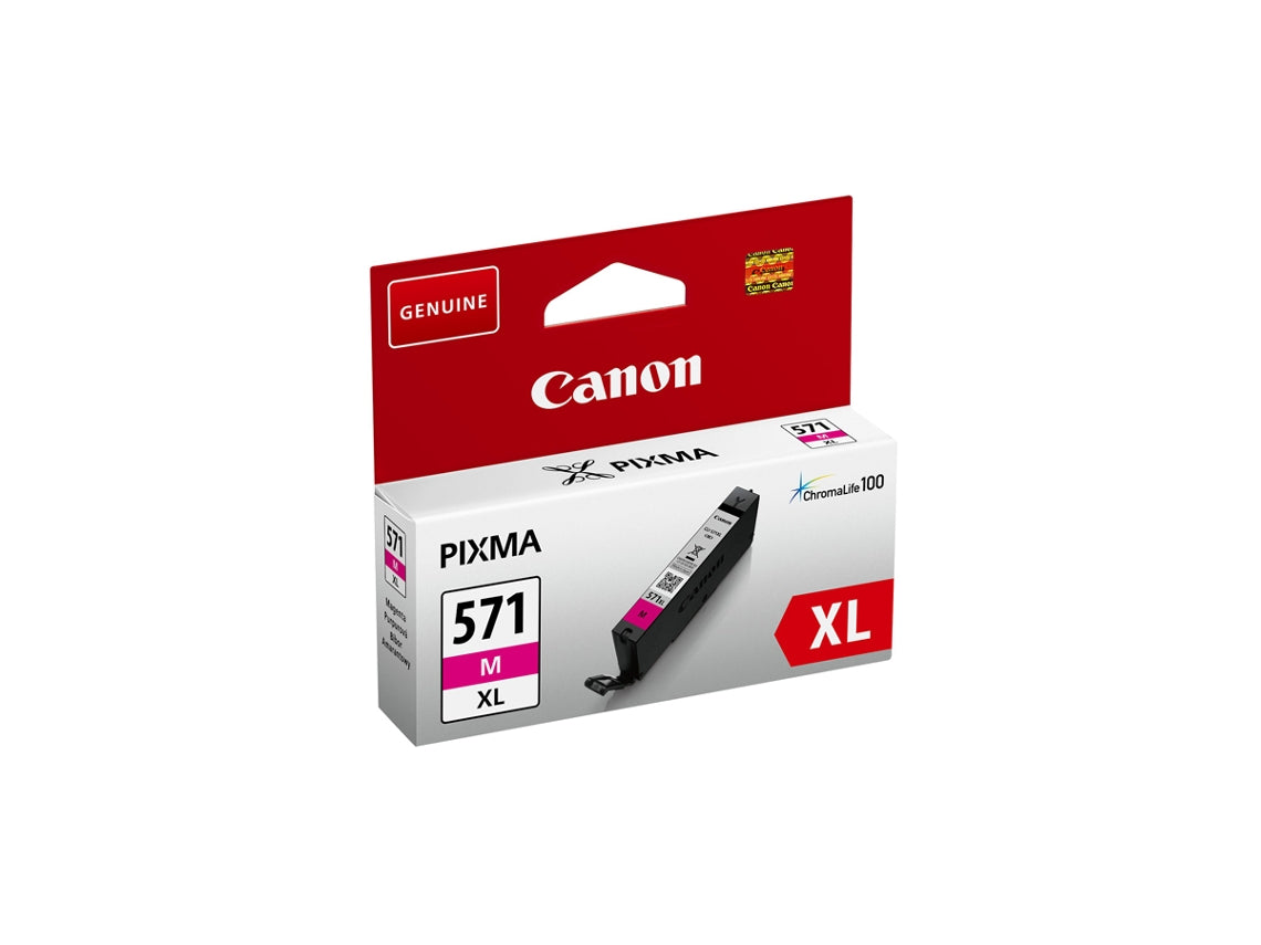 Canon CLI-571M XL - 11 ml - High Yield - magenta - original - ink tank - for PIXMA TS5051, TS5053, TS5055, TS6050, TS6051, TS6052, TS8051, TS8052, TS9050, TS9055