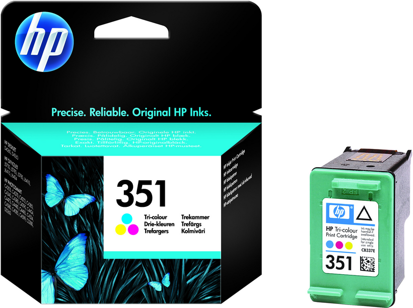 HP 351 - 3,5 ml - color (cian, magenta, amarillo) - original - cartucho de tinta - para Officejet J6415, Photosmart C4382, C4384, C4450, C4470, C4472, C4524, C4585, C5225, C5288