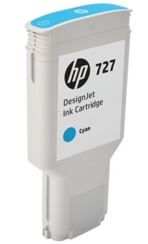 HP 727 - 300 ml - high capacity - cyan blue - original - DesignJet - ink cartridge - for DesignJet T1500, T1530, T2500, T2530, T920, T930