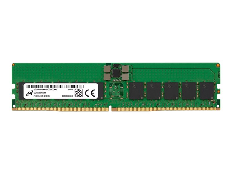 Micron - DDR5 - module - 32 GB - 288-pin DIMM - 4800 MHz / PC5-38400 - CL40 - 1.1 V - registered - ECC (MTC20F1045S1RC48BA2R)