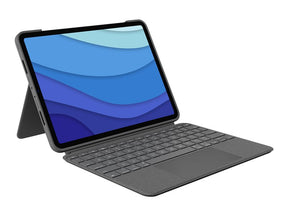 Logitech Combo Touch - Keyboard and folio folder - with trackpad - backlit - Apple Smart connector - QWERTY - United Kingdom - oxford gray - for Apple 11-inch iPad Pro (1st gen, 2nd gen, 3rd gen)