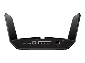 NETGEAR Nighthawk RAXE500 - Router inalámbrico - Switch de 4 puertos - GigE, 2.5 GigE - 802.11a/b/g/n/ac/ax - Multibanda (RAXE500-100EUS)