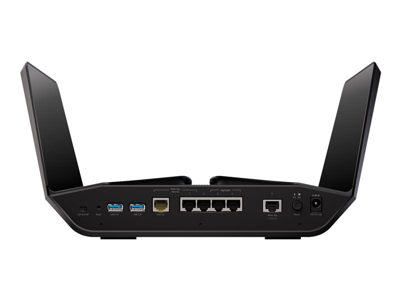 NETGEAR Nighthawk RAXE500 - Wireless Router - 4 Port Switch - GigE, 2.5 GigE - 802.11a/b/g/n/ac/ax - Multi-Band (RAXE500-100EUS)