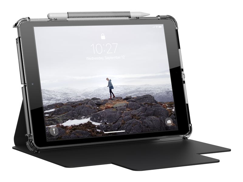 [U] Case for iPad 10.2-in (9/8/7 Gen, 2021/2020/2019) - Lucent Black/Ice - Tablet Flip Cover - Black, Ice - 10.2" - for Apple 10.2-inch iPad (7th generation, 8th generation)