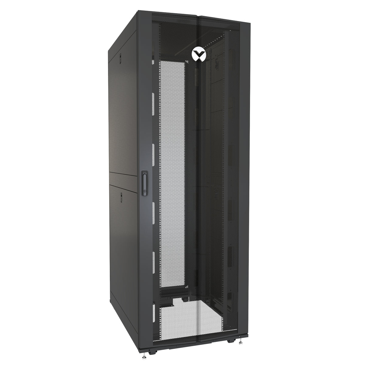 Vertiv VR - Closet cabinet - black, RAL 7021 - 48U - 19"