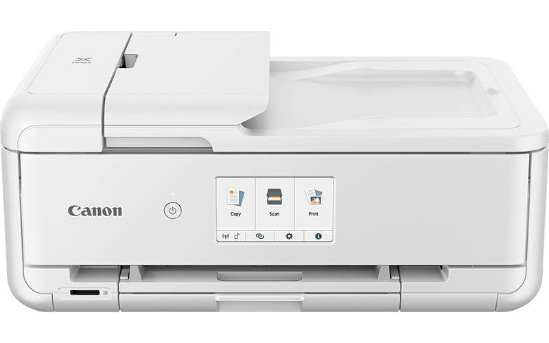 Canon PIXMA TS9551C - Impresora multifunción - color - inyección de tinta - A4 (210 x 297 mm), Legal (216 x 356 mm) (original) - A3 (soportes) - hasta 15 ipm (impresión) - 200 hojas - USB 2.0, LAN , Bluetooth, Wi-Fi(n) - blanco