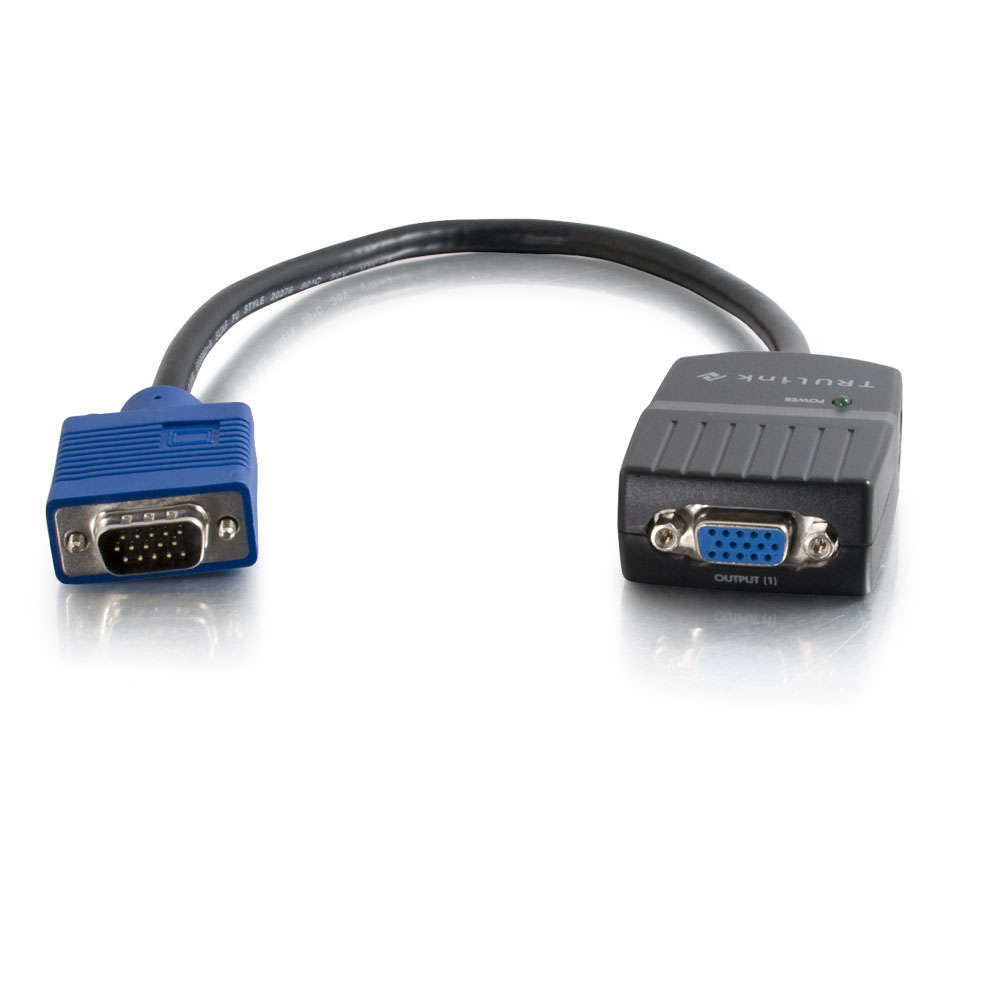 C2G TruLink 2-Port UXGA Monitor Splitter - Video Splitter - 2 x VGA - Desktop