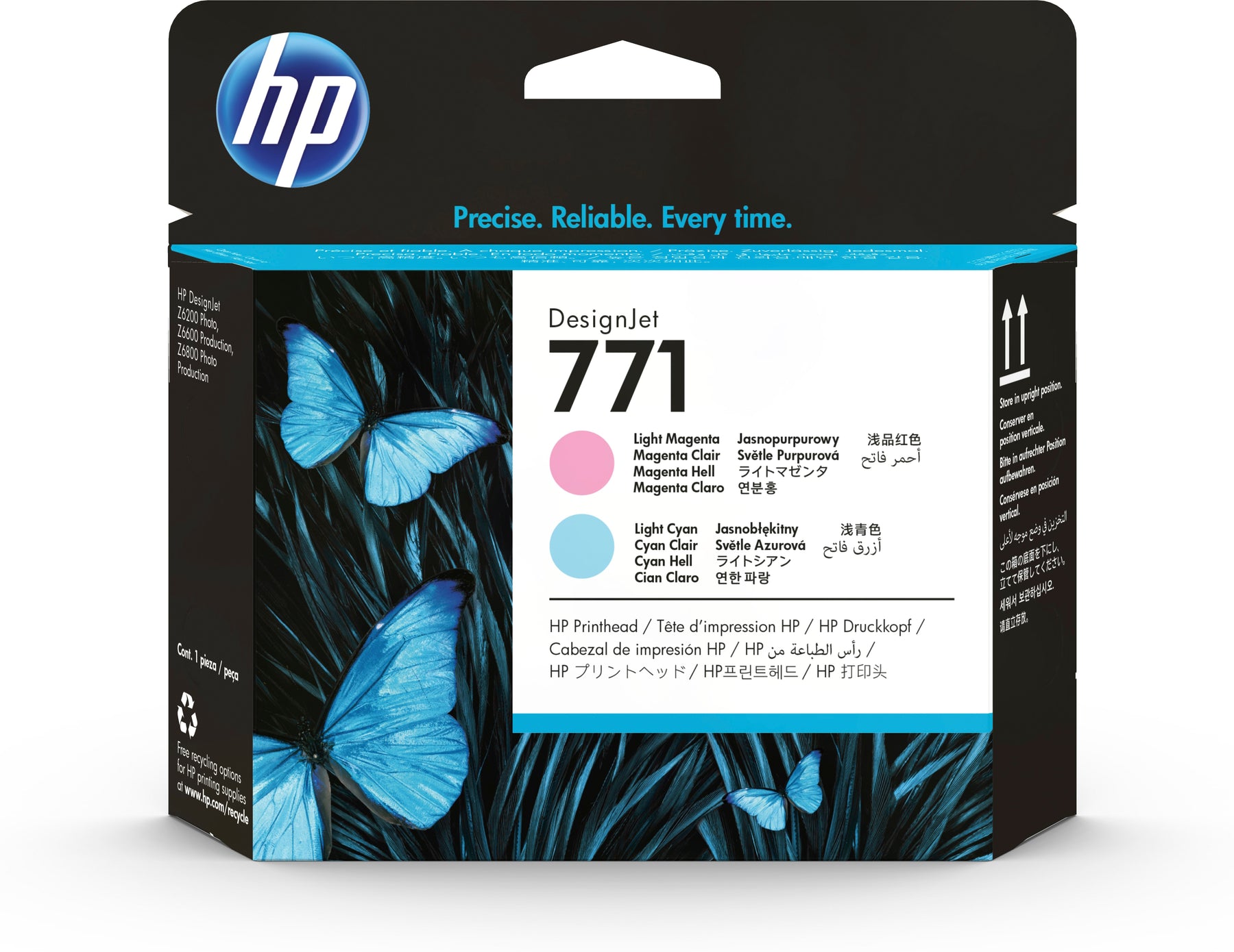 HP 771 - Light Magenta, Light Cyan Blue - Printer Head - for DesignJet Z6200, Z6600 Production Printer, Z6800 Photo Production