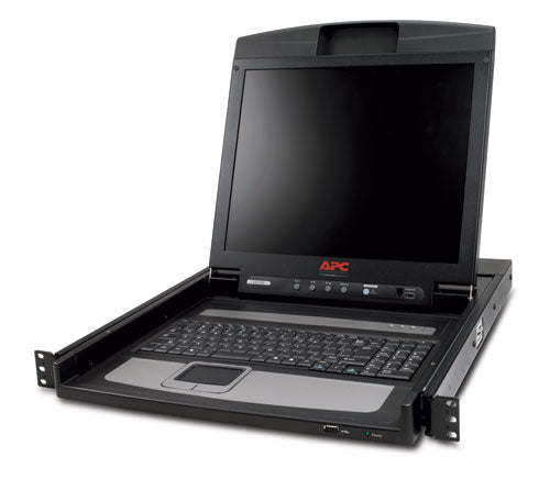 APC LCD Console - KVM Console - 17" - rack mountable - 1280 x 1024 @ 75 Hz - black - 1U - for P/N: AR3103, AR3103SP, AR3106SP, SRT1000RMXLI, SRT1000RMXLI-NC, SRT5KRMXLW-TW