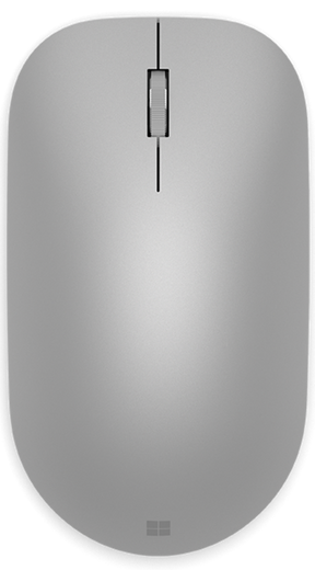 Microsoft Modern Mouse - Ratón - para diestros y zurdos - óptico - 2 botones - inalámbrico - Bluetooth 4.0 - plateado liso