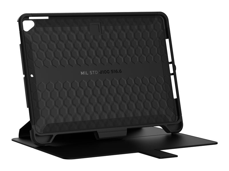 UAG Case for iPad 10.2-in (9/8/7 Gen, 2021/2020/2019) - Scout w/ Folio Black - Capa flip cover para tablet - 10.2" - para Apple 10.2-inch iPad (7ª geração, 8ª geração)