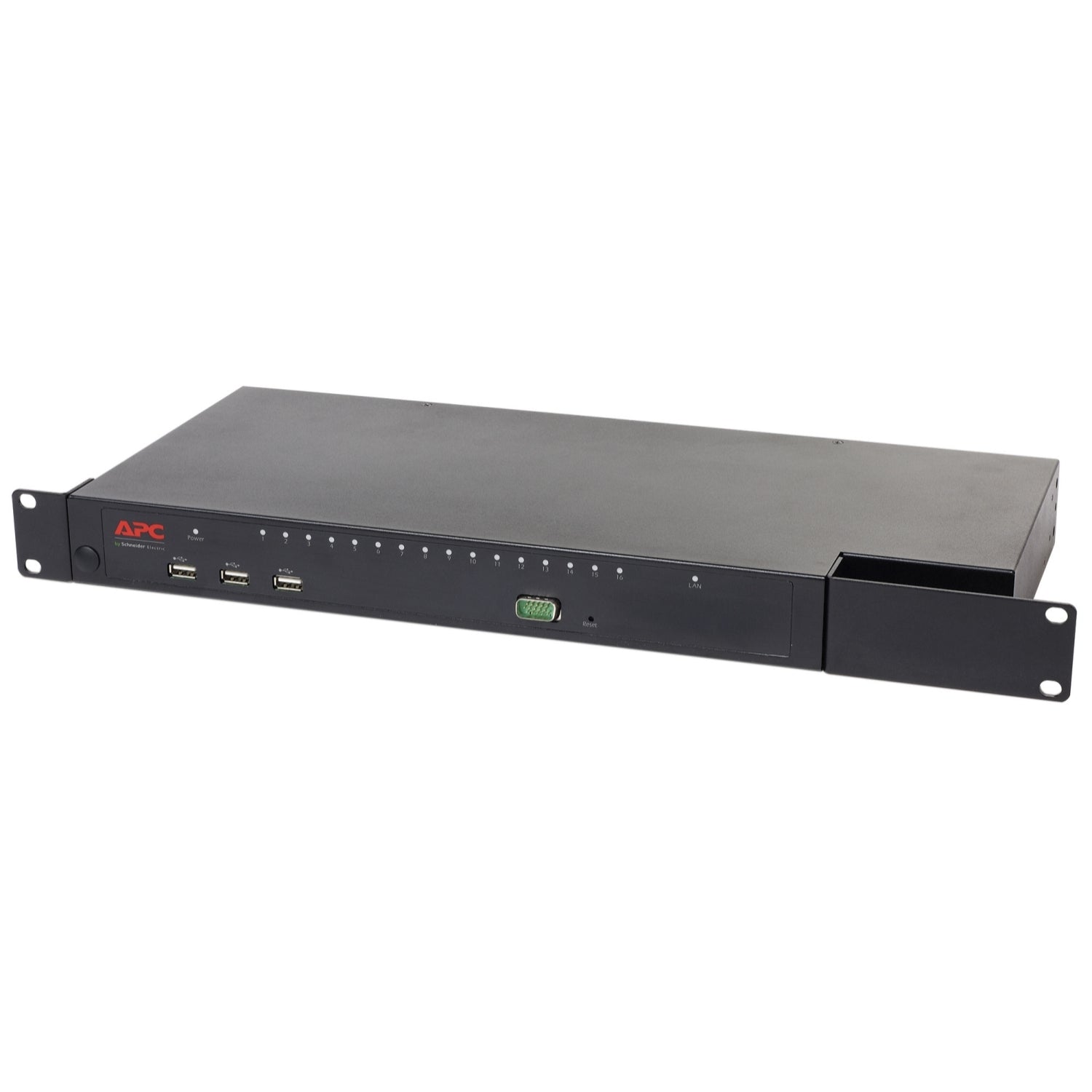 APC KVM1116R - KVM switch - 1 local user - 1 IP user - rail mountable - for P/N: SMTL1000RMI2UC, SMX1000C, SMX1500RM2UC, SMX1500RM2UCNC, SMX750C, SMX750CNC