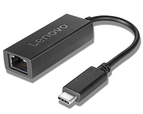 Adaptador Lenovo USB-C a Ethernet - Adaptador de red - USB-C - Gigabit Ethernet x 1 - negro - para ThinkCentre M90a Pro Gen 3, M90q Gen 2, V50t Gen 2-13, Yoga Slim 7 Pro 14