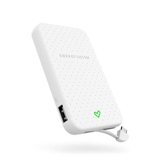 Energy Extra Battery 5000 - Cargador portátil - 5000 mAh - 2 A - 2 conectores de salida (USB) - nieve