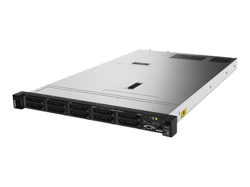 Lenovo ThinkSystem SR630 7X02 - Servidor - montable en bastidor - 1U - 2 vías - 1 x Xeon Silver 4210R / 2,4 GHz - RAM 32 GB - SAS - bahía(s) de 2,5" hot-swap - sin HDD - Matrox G200 - sin sistema operativo - monitor: ninguno