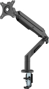 VISION Premium Monitor Desk Arm Mount - LIFETIME WARRANTY - fits display 10-34" with VESA sizes 75 x 75 or 100 x 100 - double-articulated - quick clamp or grommet - rotate to portrait - gas strut - maximum reach 622 mm / 24" - SWL 9 kg / 20 lb - matt