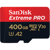 SanDisk Extreme Pro - Flash memory card - 400 GB - A2 / Video Class V30 / UHS-I U3 / Class10 - microSDXC UHS-I