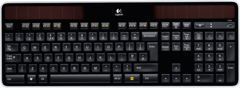 Logitech Wireless Solar K750 - Keyboard - Wireless - 2.4GHz - Swiss