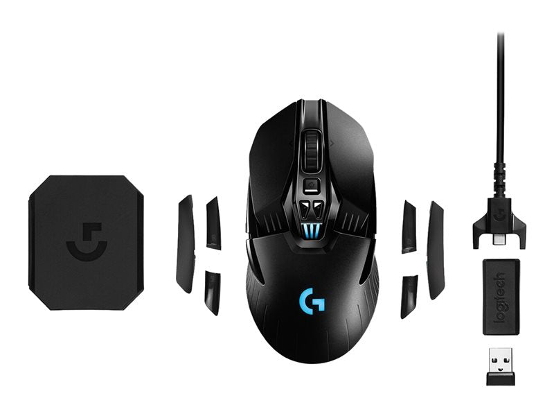 Ratón inalámbrico para juegos Logitech G903 LIGHTSPEED con sensor HERO 16K - Ratón - para diestros y zurdos - óptico - 11 botones - inalámbrico, con cable - USB, LIGHTSPEED - Receptor Logitech LIGHTSPEED