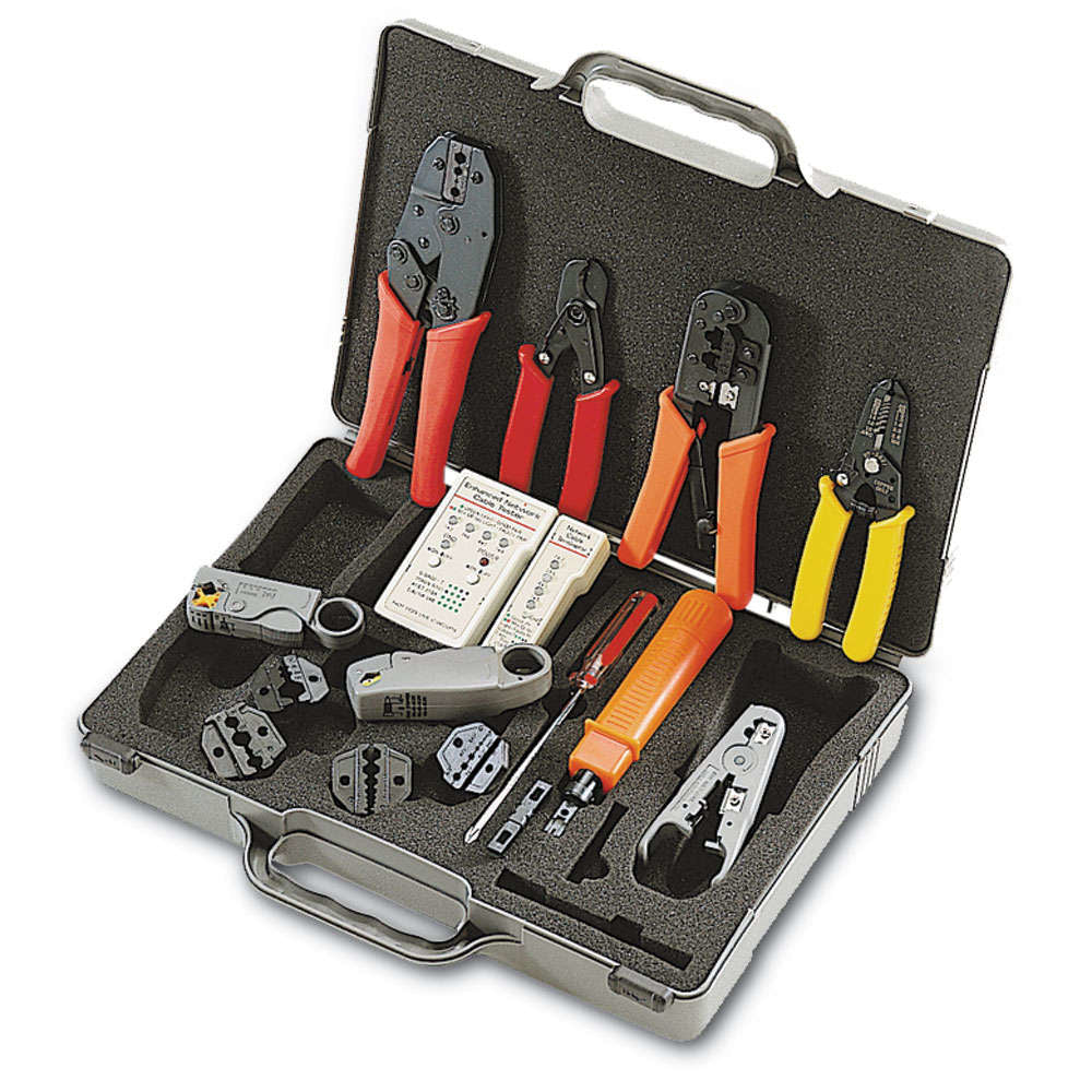 Kit de herramientas de instalación de red C2G - Kit de instrumentos de red - Negro