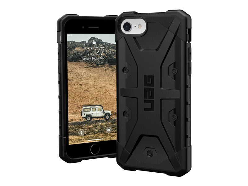 UAG Rugged Case para Apple iPhone SE (2022) [4.7-in] - Pathfinder Black - Cubierta trasera del teléfono - Negro - 4.7" - para Apple iPhone 7, 8, SE (2da generación), SE (3ra generación)