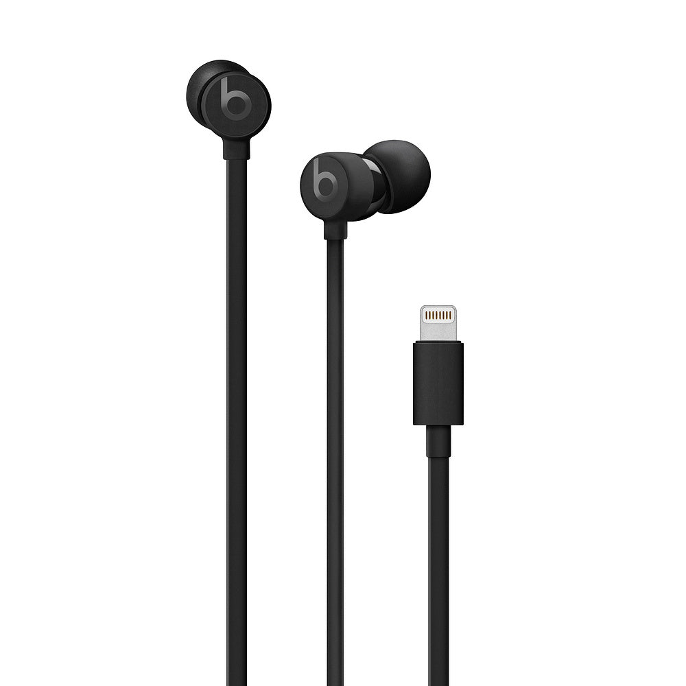 Beats urBeats3 - In-Ear Headphones with Microphone - In-Ear - With Cable - Lightning - Noise Isolation - Black - for iPad/iPhone/iPod (Lightning)