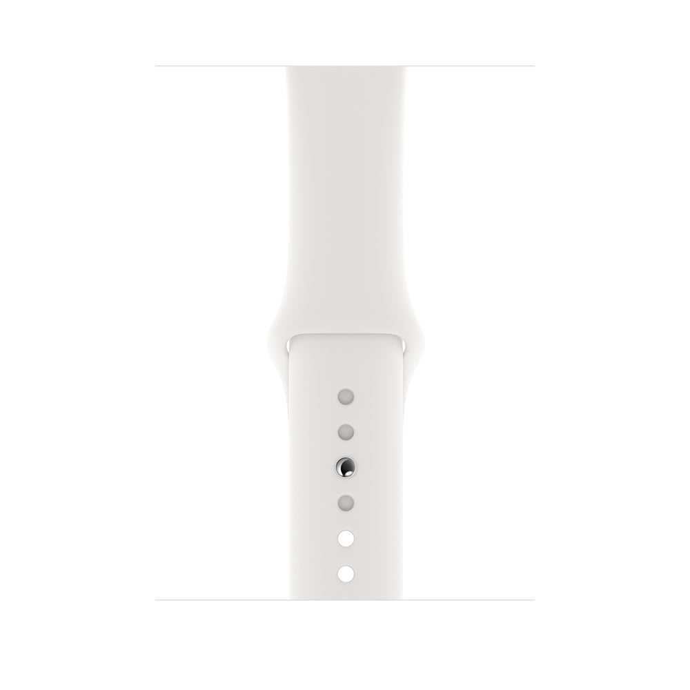 Apple 44mm Sport Band - Bracelete de relógio para relógio inteligente - tamanhos S/M e M/L - branco - demo - para Watch (42 mm, 44 mm, 45 mm, 49 mm)