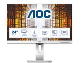 AOC X24P1/GR - LED monitor - 24" - 1920 x 1200 WUXGA @ 60 Hz - IPS - 300 cd/m² - 1000:1 - 4 ms - HDMI, DVI, DisplayPort, VGA - speakers