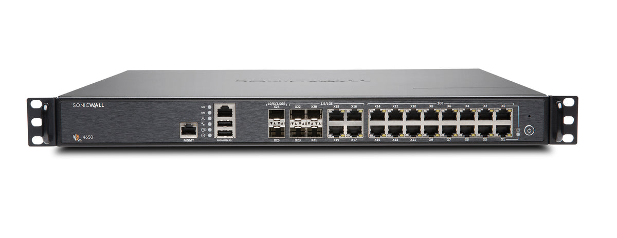 SonicWall NSa 4650 - Dispositivo de seguridad - Alta disponibilidad - 10 GigE, 2.5 GigE - 1U - Montaje en gabinete