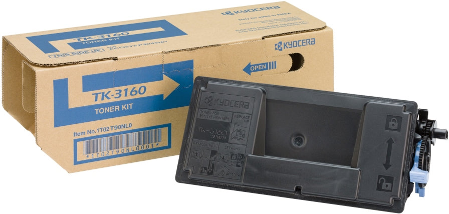 Kyocera TK 3160 - Negro - original - kit de tóner - para ECOSYS M3145, M3645, M3860, P3045, P3050, P3055, P3060, P3145, P3150