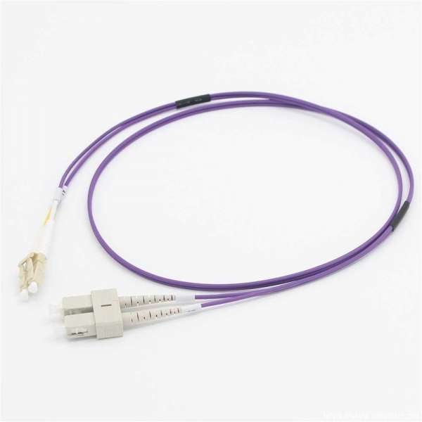 C2G 50m LC/SC OM4 LSZH Fiber Patch - Purple - Patch cable - multimode LC (M) to SC multimode (M) - 50 m - fiber optic - duplex - 50 / 125 micron - OM4 - purple