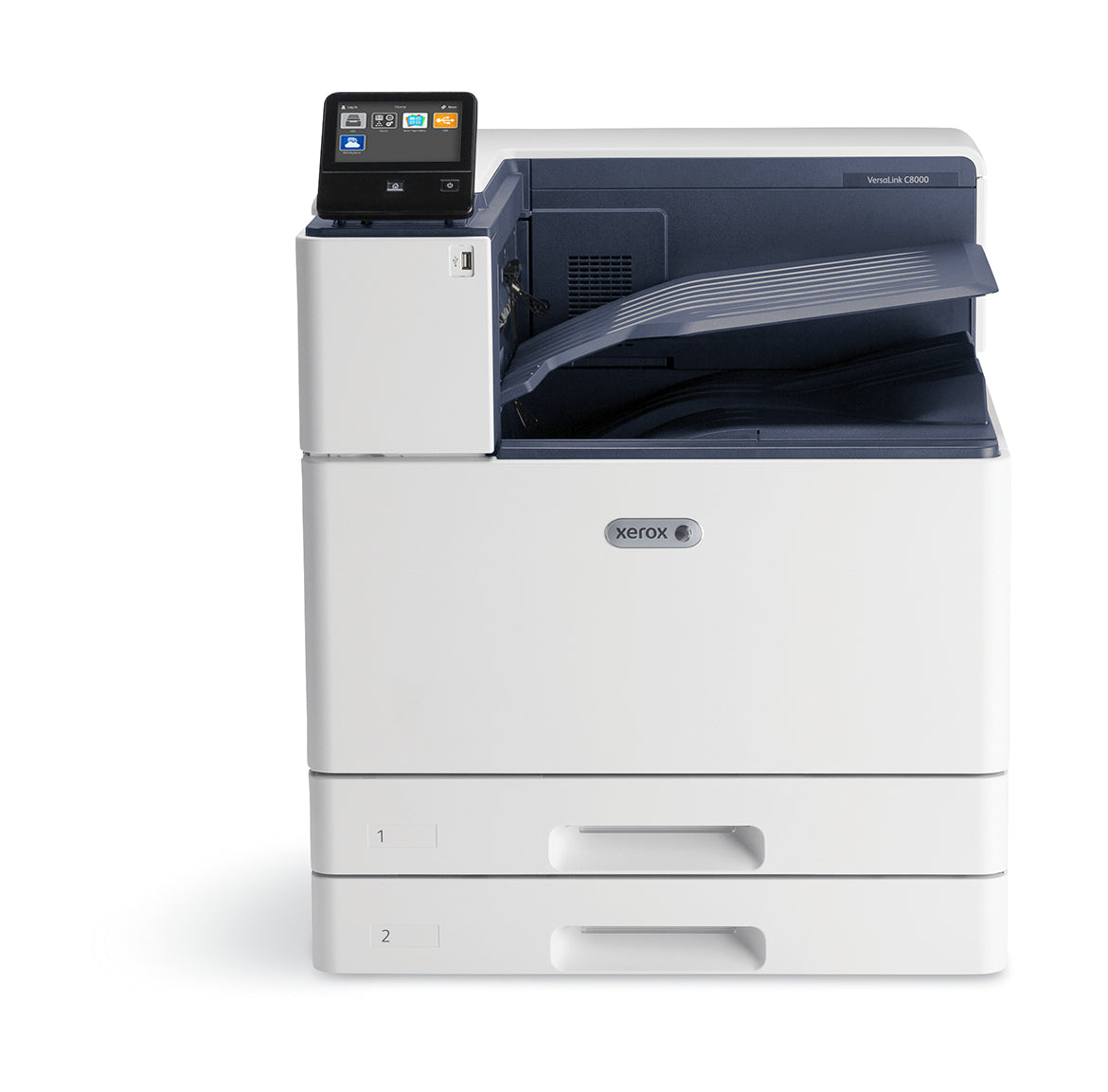 Xerox VersaLink C8000V/DT - Printer - color - Duplex - laser - A3 - 1200 x 2400 dpi - up to 45 ppm (mono) / up to 45 ppm (color) - capacity: 1140 sheets - Gigabit LAN, USB host, NFC, USB 3.0