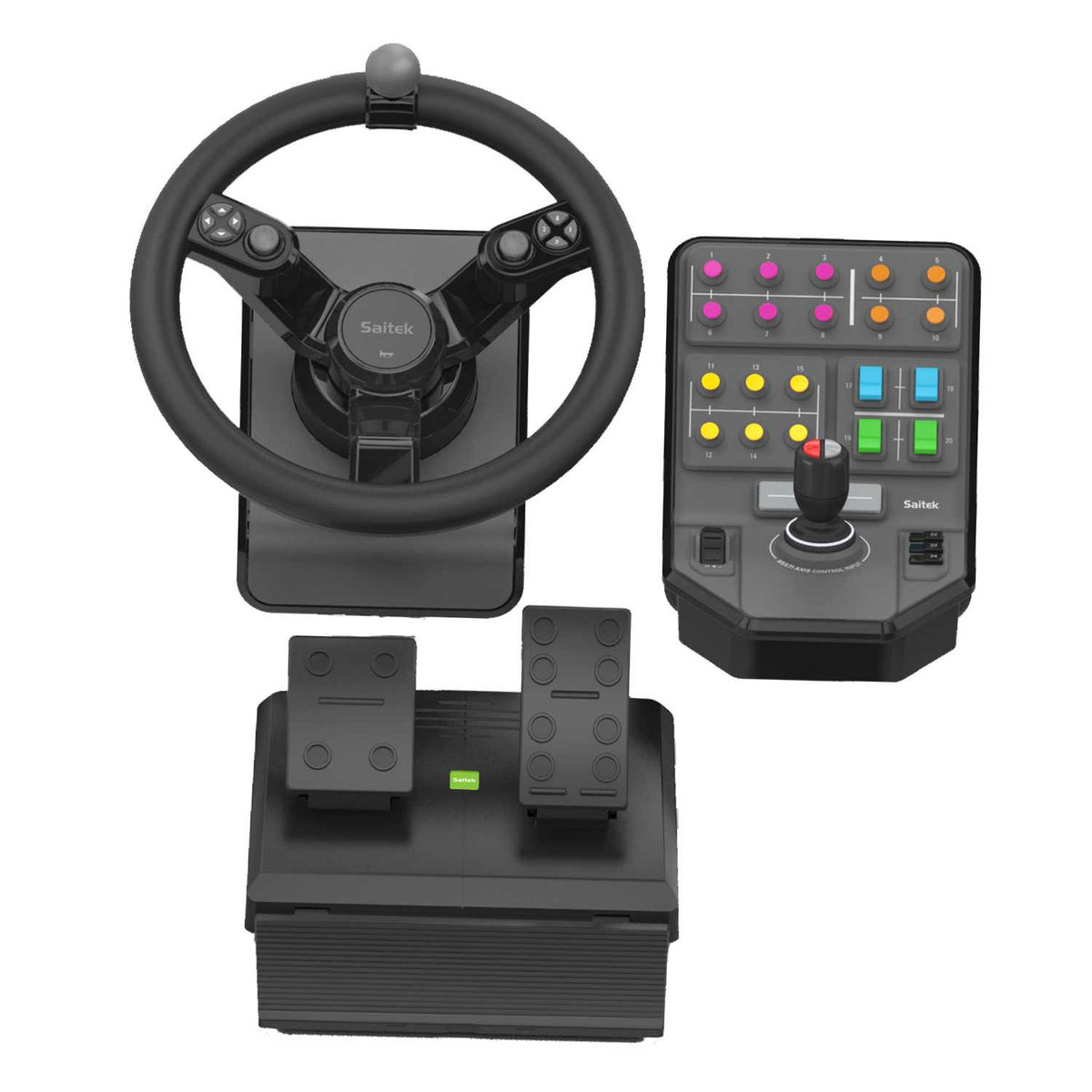 Logitech Heavy Equipment - G-Series - Wheel and Pedals Set - with cable - for PC