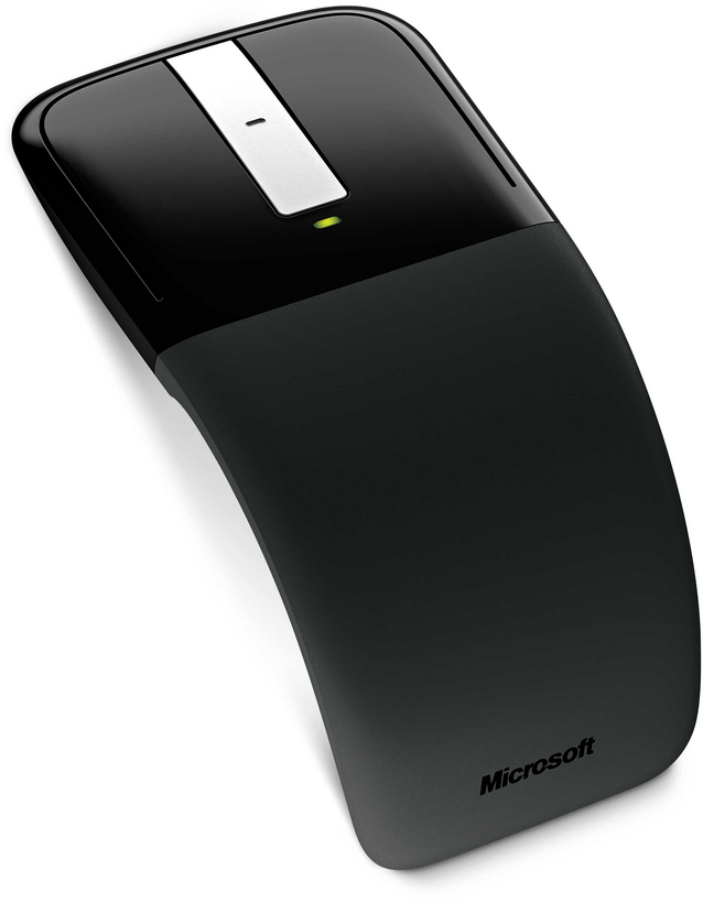 Microsoft Arc Touch Mouse - Mouse - right- and left-handed - optical - 2 buttons - wireless - 2.4 GHz - USB wireless receiver - black