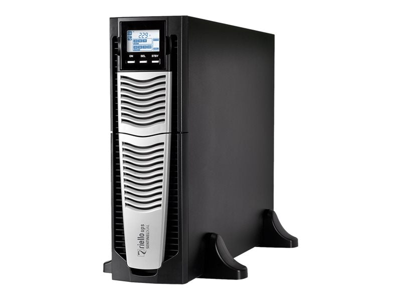 Riello UPS Sentinel Dual SDU 10000 - UPS (montable en rack / externo) - AC 220/230/240 V - 10000 Watt - 10000 VA - RS-232, USB - conectores de salida: 5 - 3U - 19" - negro, RAL 9005 ( SDU 10000)