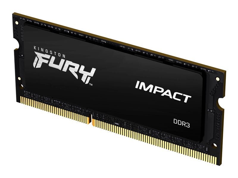 Kingston FURY Impact - DDR3L - módulo - 8 GB - SO DIMM de 204 pines - 1600 MHz / PC3L-12800 - CL9 - 1,35 / 1,5 V - sin búfer - sin ECC - negro