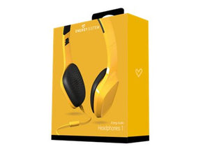 Energy Headphones 1 - Auscultadores supra-aurais com microfonoe - no ouvido - com cabo - macaco de 3,5 mm - isolamento de ruído - amarelo