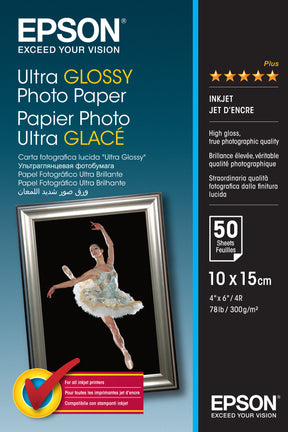 EPSON PAPER ULTRA GLOSSY PHOTO 10x15 50FLS