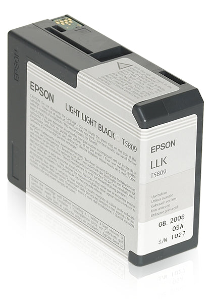 Epson T5809 - 80 ml - light light black - original - ink cartridge - for Stylus Pro 3800, Pro 3880