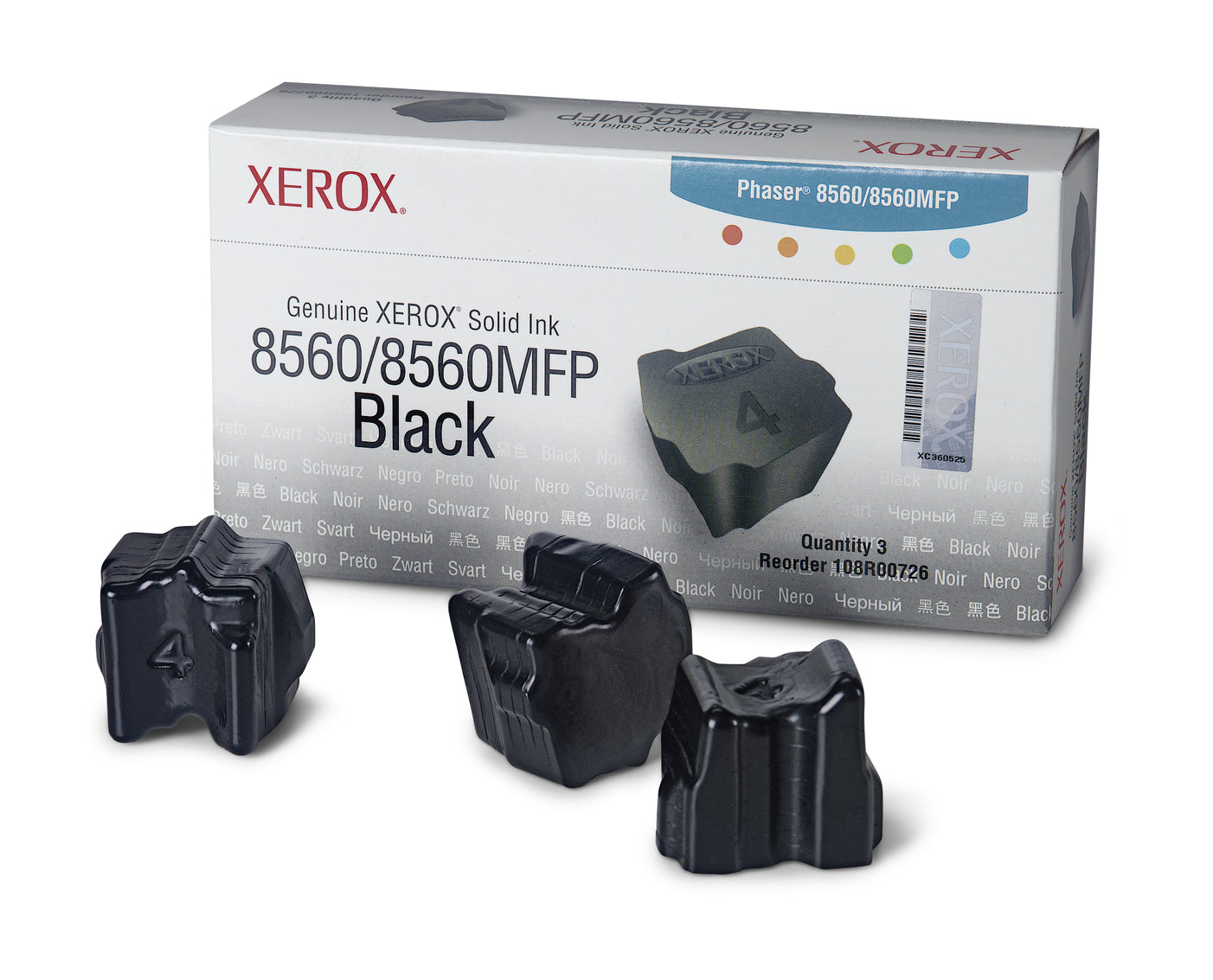 Xerox Phaser 8560MFP - Pack of 3 - Black - Genuine - Resistant Inks - for Phaser 8560